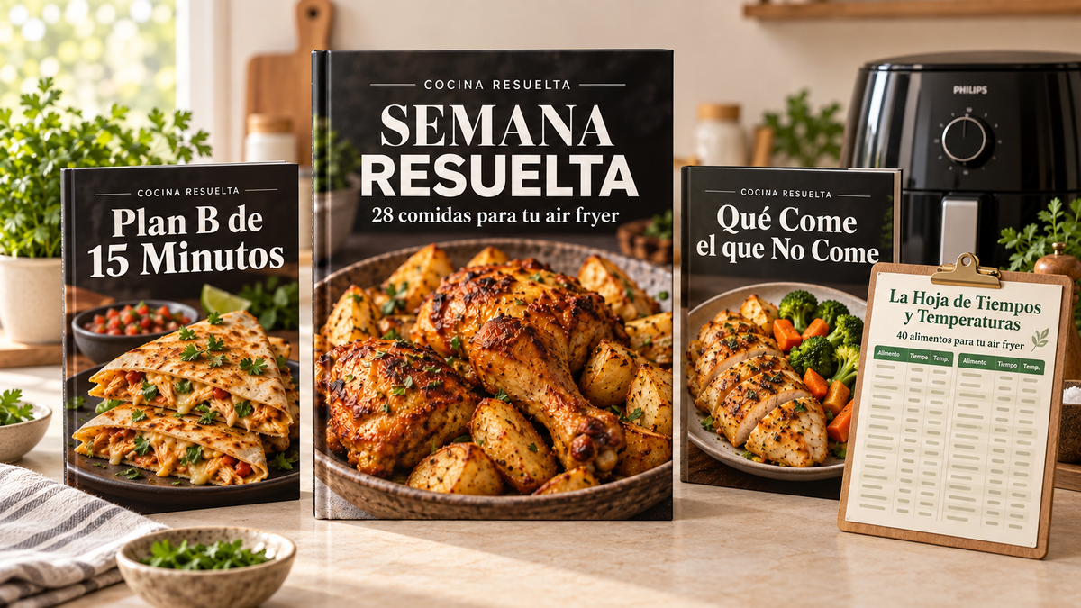 Semana Resuelta — Plan de 4 semanas para freidora de aire + 3 BONOS